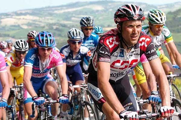 Ivan Basso (CSC) keeps his poker face on despite today's steep inclines