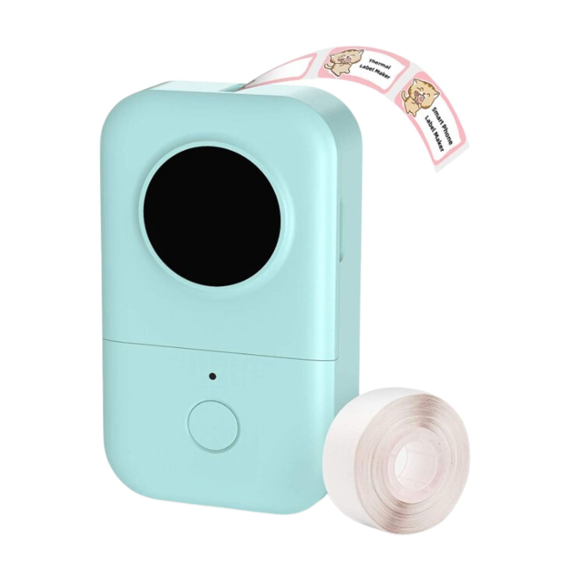 Seorang pembuat label biru