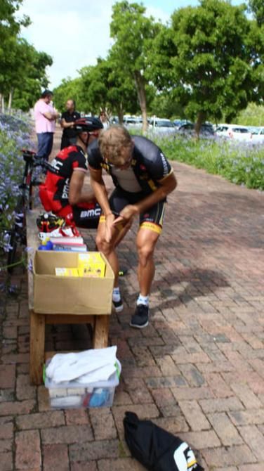 Gerald Ciolek is taking no risks in the South African sun