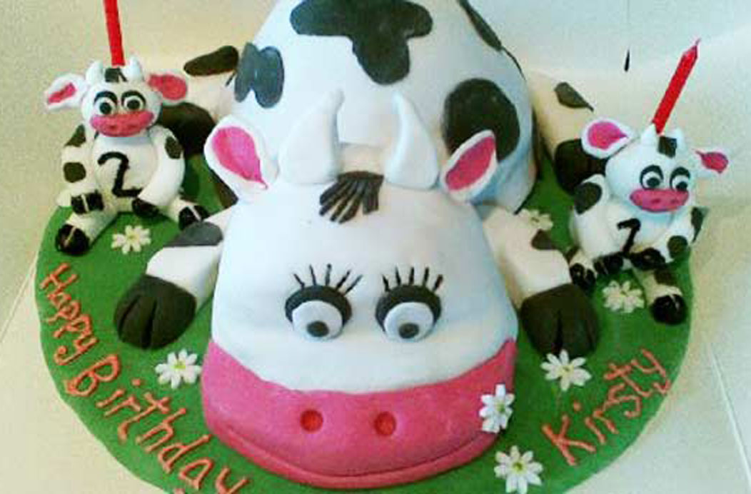 This 6-inch, 3-layer cow cake is... - Five to Nine Cakes | Facebook