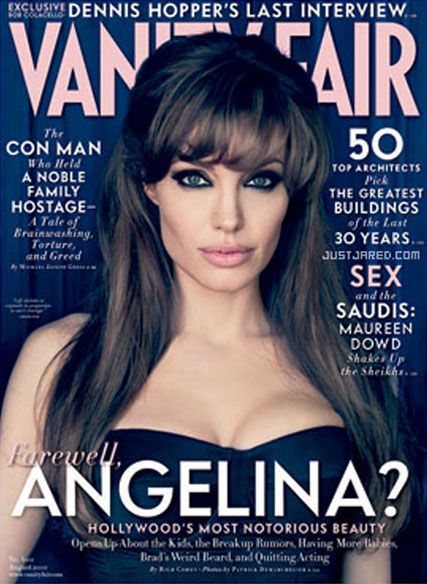 Angelina Jolie talks babies, Brad and quitting the business - Vanity Fair, cover, interview, Brad Pitt, see, pics, picture, Marie Claire