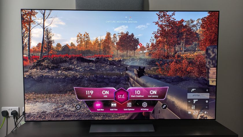 LG C5 with Battlefield V and Game Bar on screen 