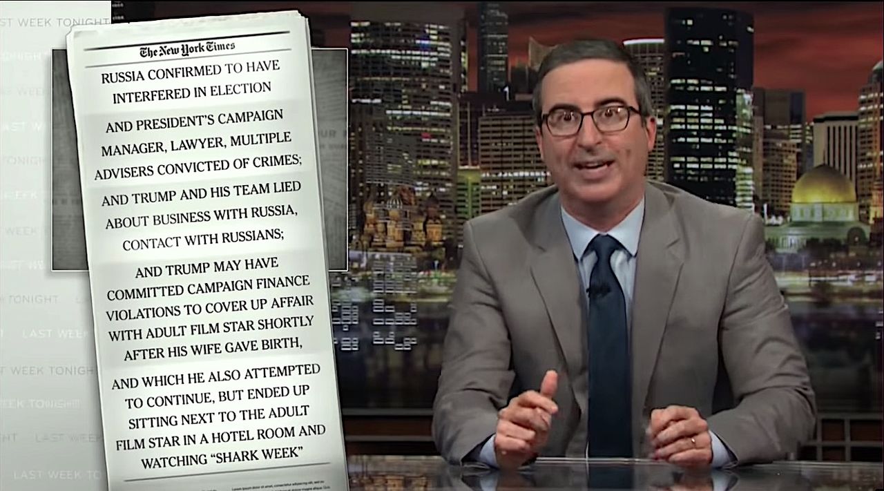 John Oliver writes his own headline post-Mueller report