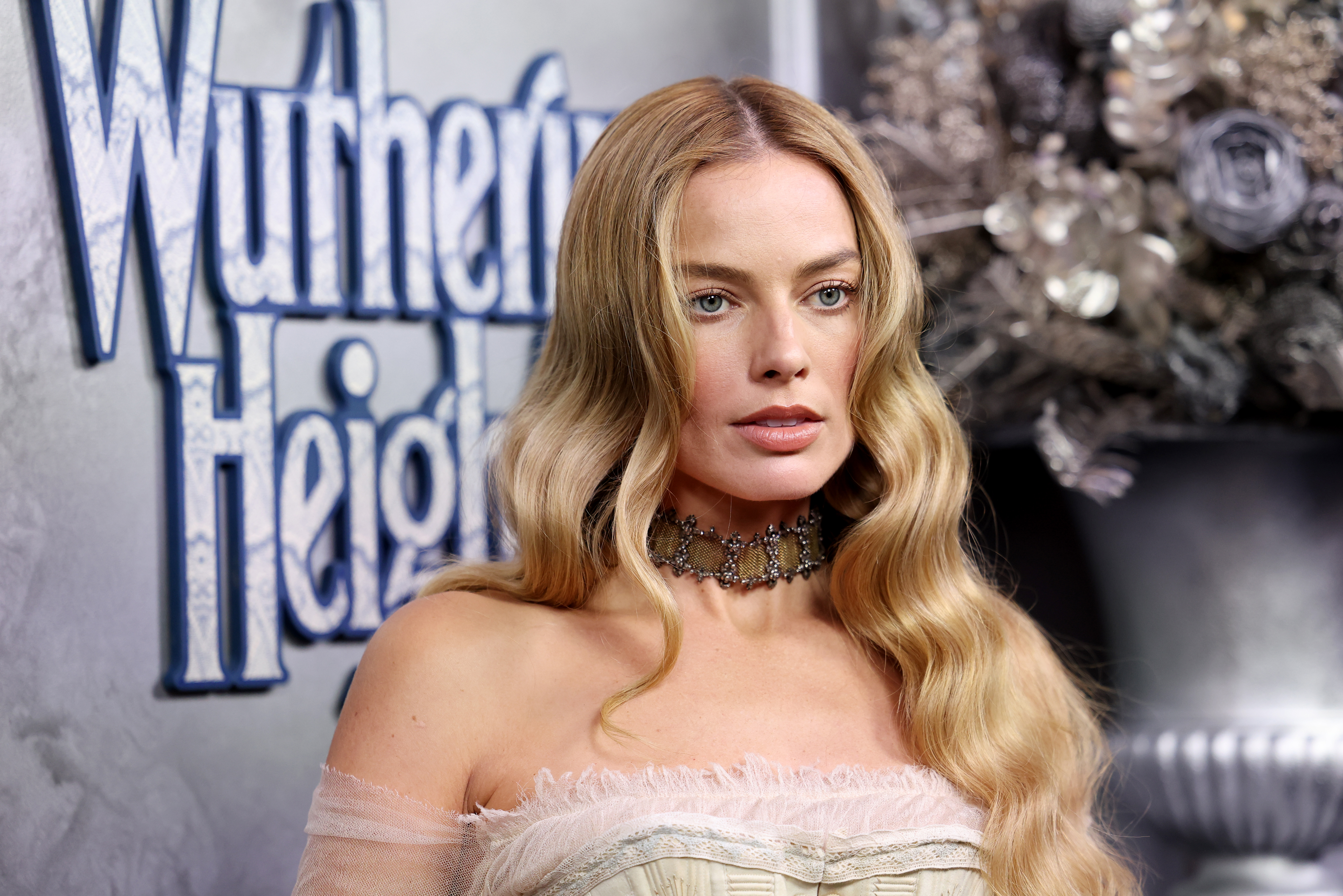 Margot Robbie attended the Australian premiere of Wuthering Heights in a custom corset Ashi Studio gown