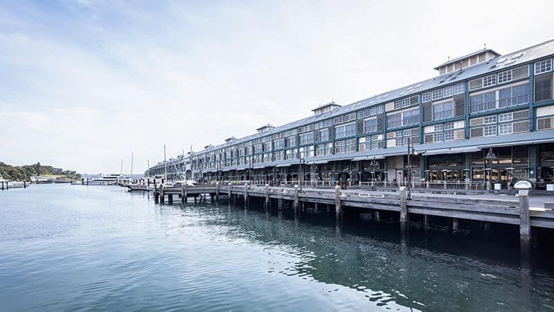 A view of Ovolo Woolloomooloo from the wharf