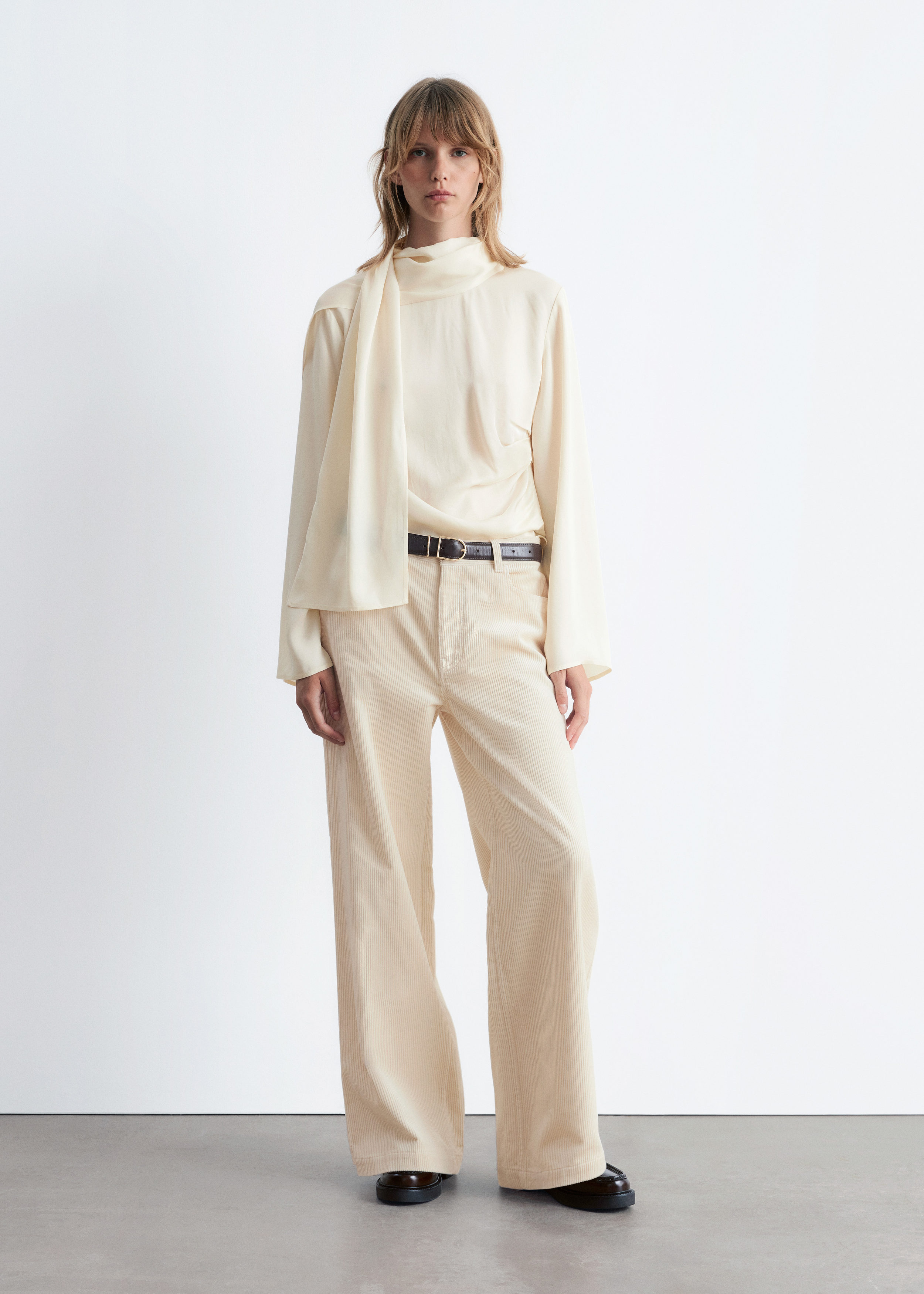 Wide-Leg Corduroy Trousers