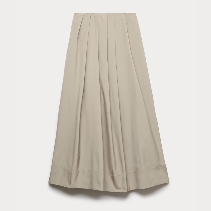 A cut out of a taffeta circular skirt by M&amp;amp;S