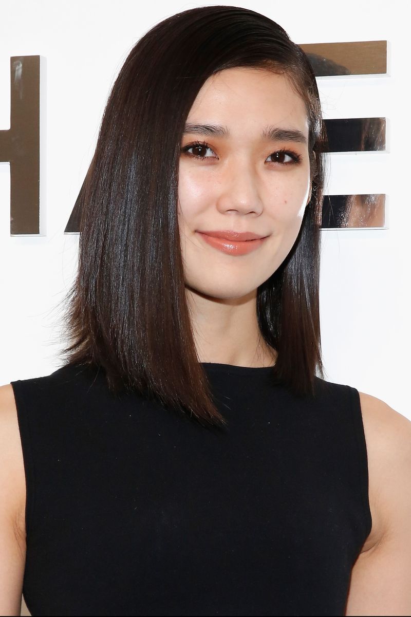 hair, face, hairstyle, shoulder, beauty, eyebrow, skin, chin, lip, dress,