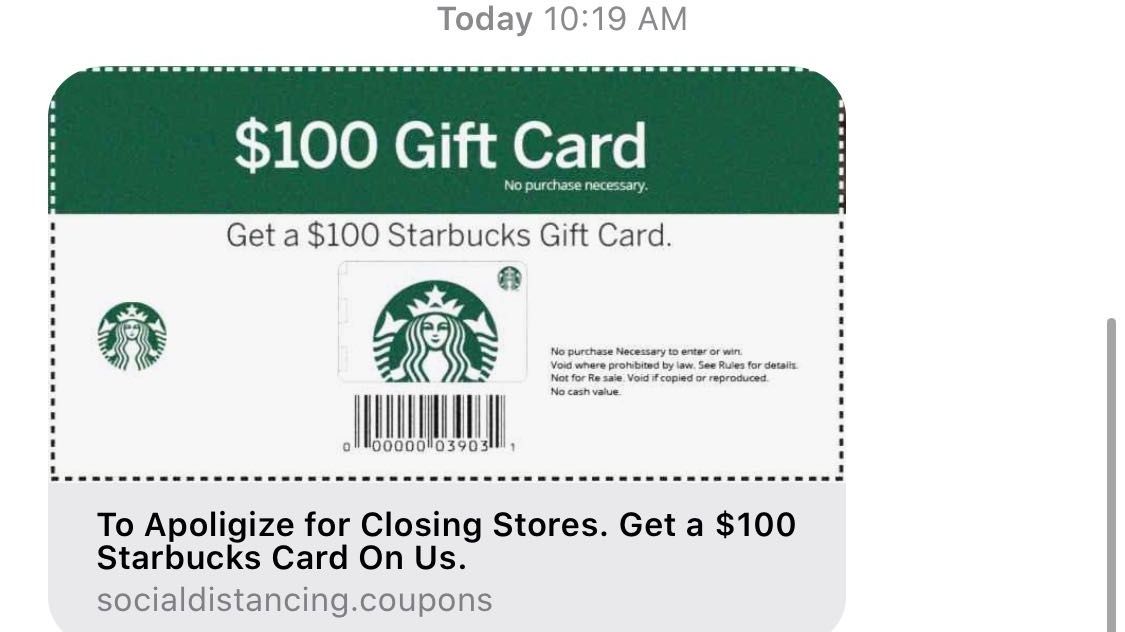 starbucks 100 gift card mother's day