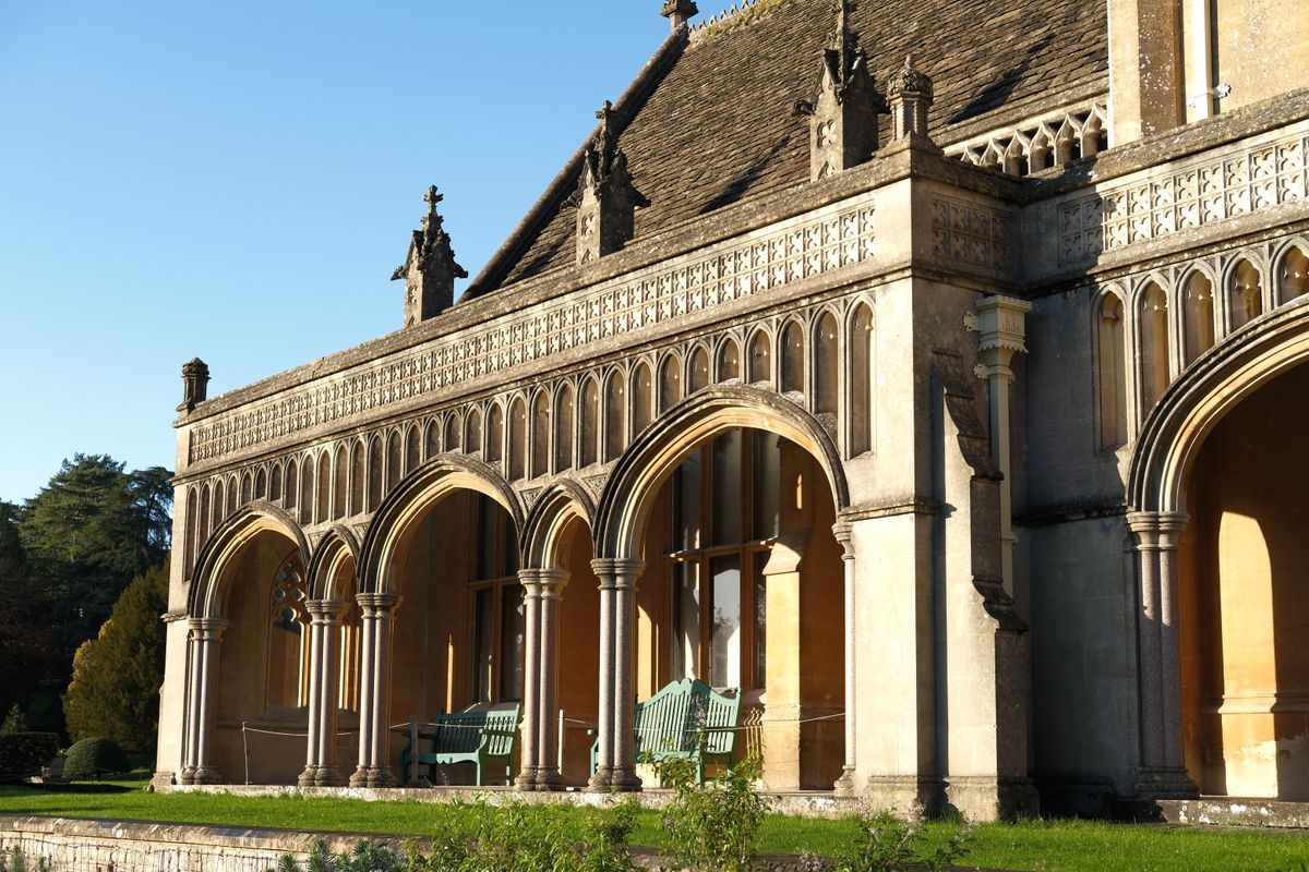 A photo of intricate masonry on a grand stately home.