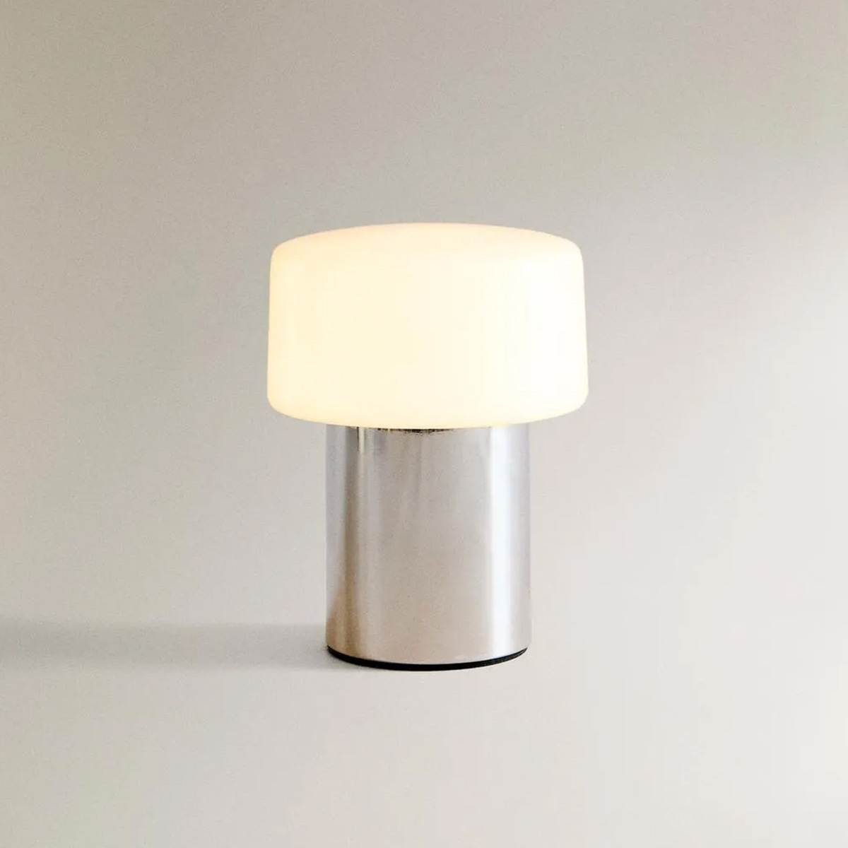 Glass and Metal Table Lamp