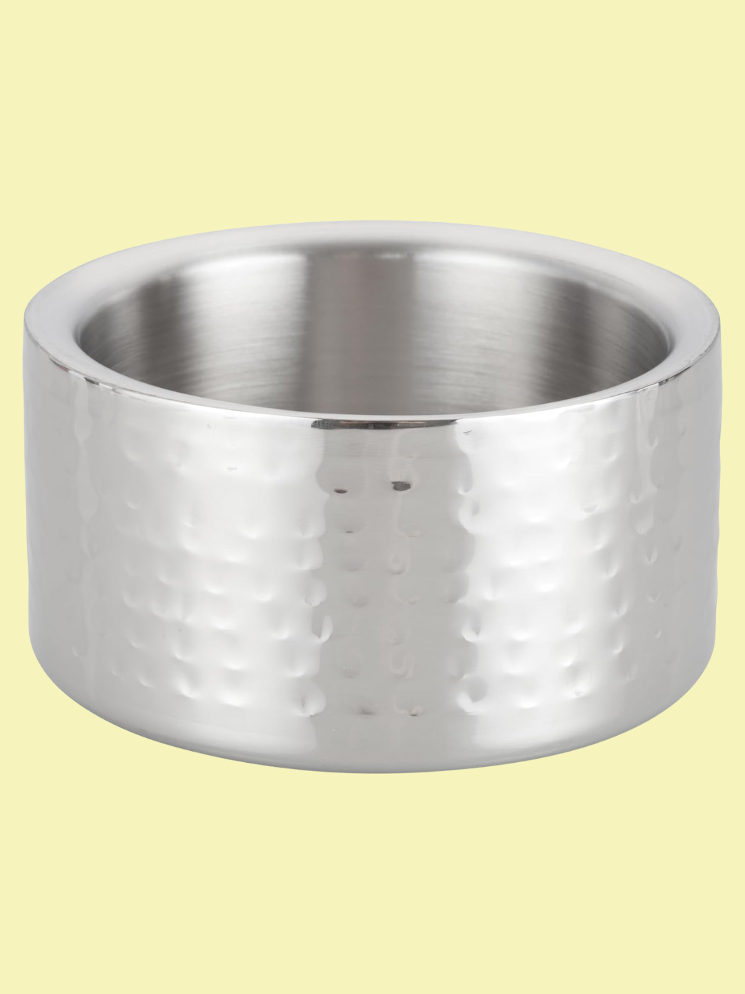 A hammered double-walled wine coaster from Winco on Amazon