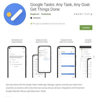 Google Tasks at Google Play Store