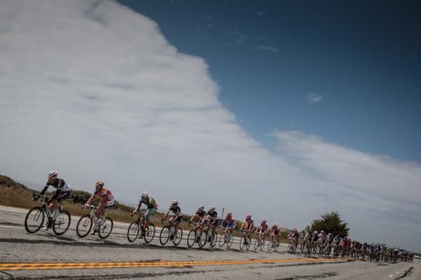 The group gets strung out along the coast