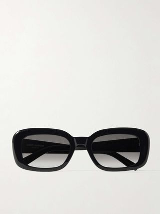 Rectangular-Frame Recycled Acetate Sunglasses