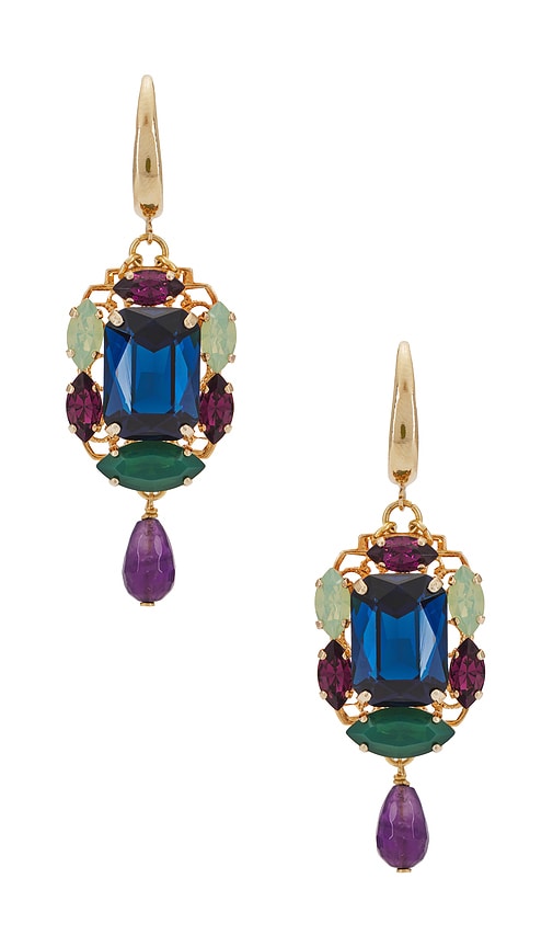 Hook & Octagon Pendant Drop Earrings