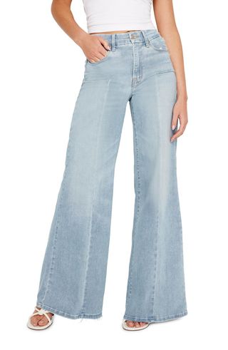 Good Waist Distressed Palazzo Jeans