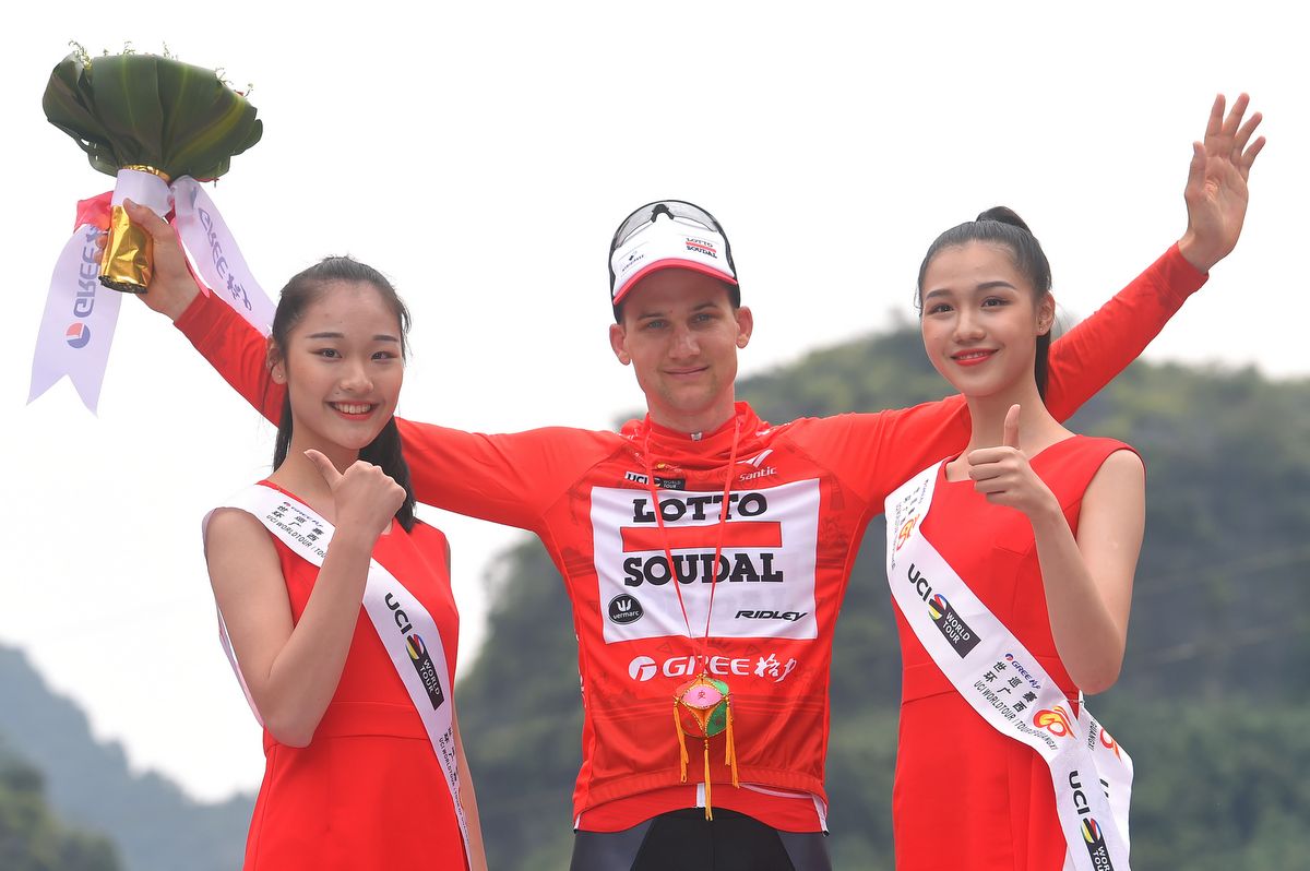 Tim Wellens (Lotto Soudal) in red