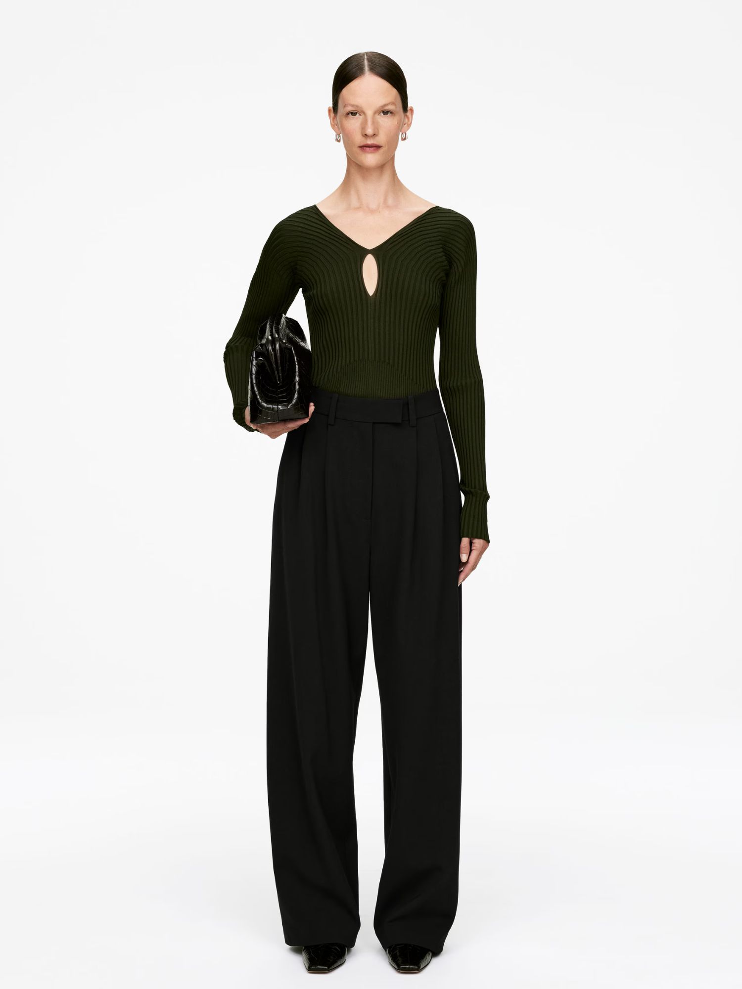 Arket Wide Leg Tailored Trousers