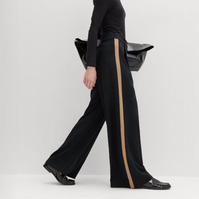 M&amp;S, Side Stripe Wide Leg Trousers