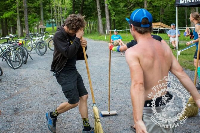 Dax Massey demonstrates proper broom-spinning technique