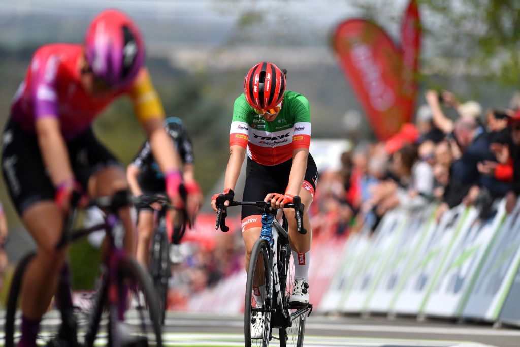 Elisa Longo Borghini finishes La Fleche Wallonne