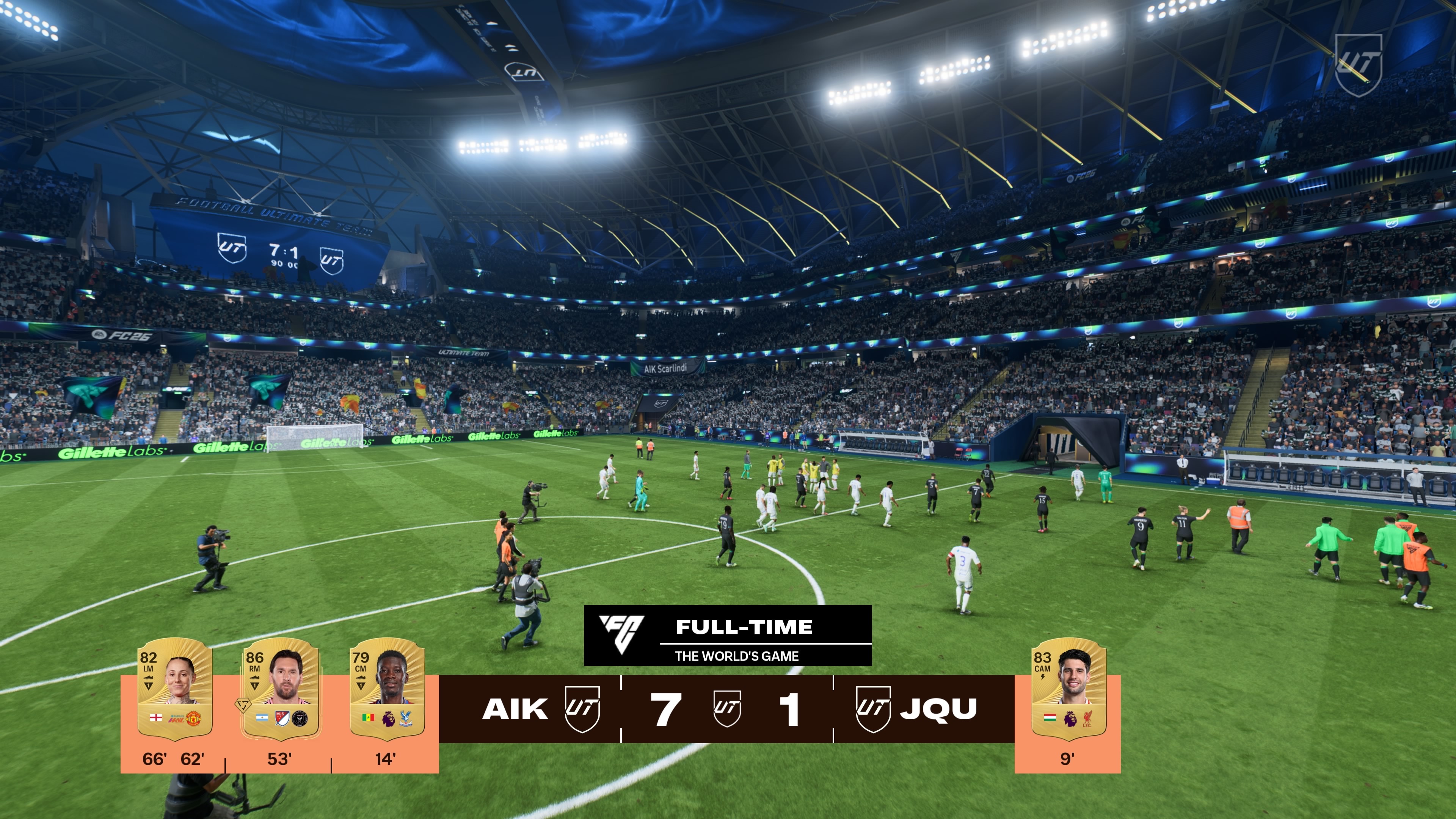 Celebrating a 7-1 victory in FC 26 Ultimate Team