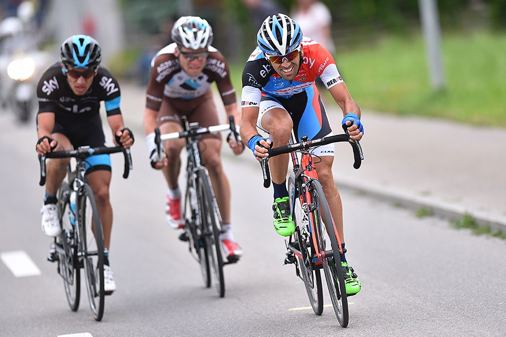 Marco Marcato (Wanty-Groupe Gobert) leads the breakaway