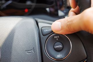 Cruise control button in car