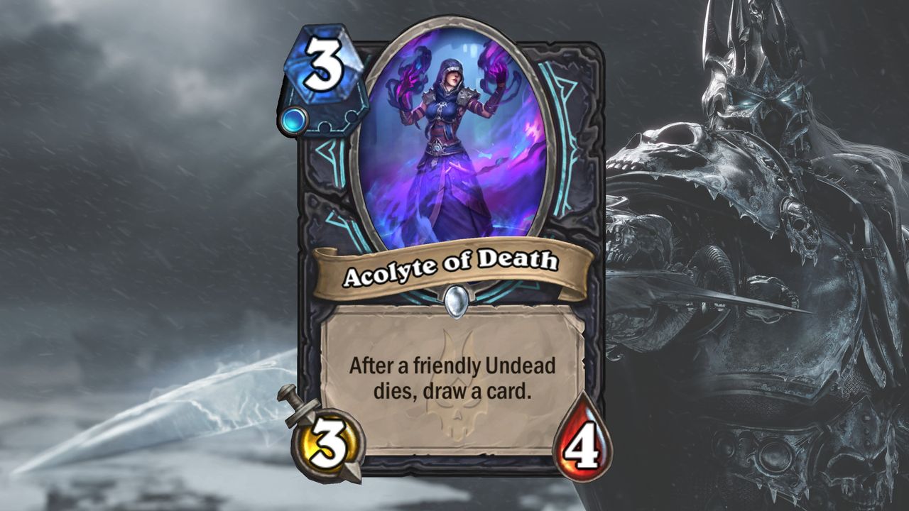 Cards and art from Hearthstone's March of the Lich King expansion.