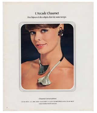 Vintage jewellery advert from Chaumet exhibition