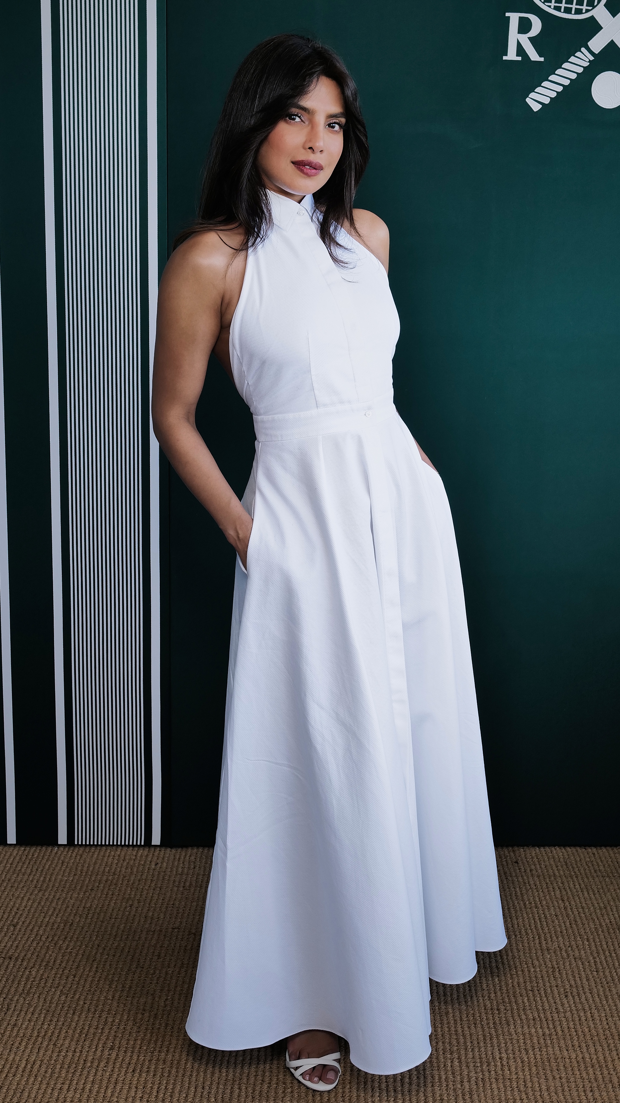 Priyanka Chopra poses for a photograph at Wimbledon on July 02, 2025