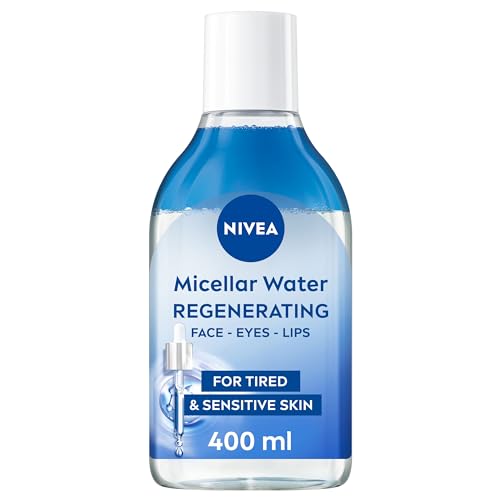 Nivea Regenerating Serum Infused Micellar Water (400ml), Micellar Cleansing Water With Amino Acid, 5% Panthenol and Squalane, Gentle Waterproof Makeup Remover