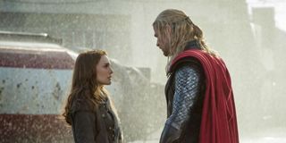 Natalie Portman and Chris Hemsworth in Thor: The Dark World