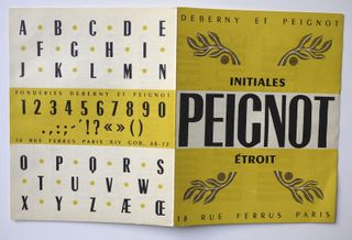 Peignot specimen by A M Cassandre