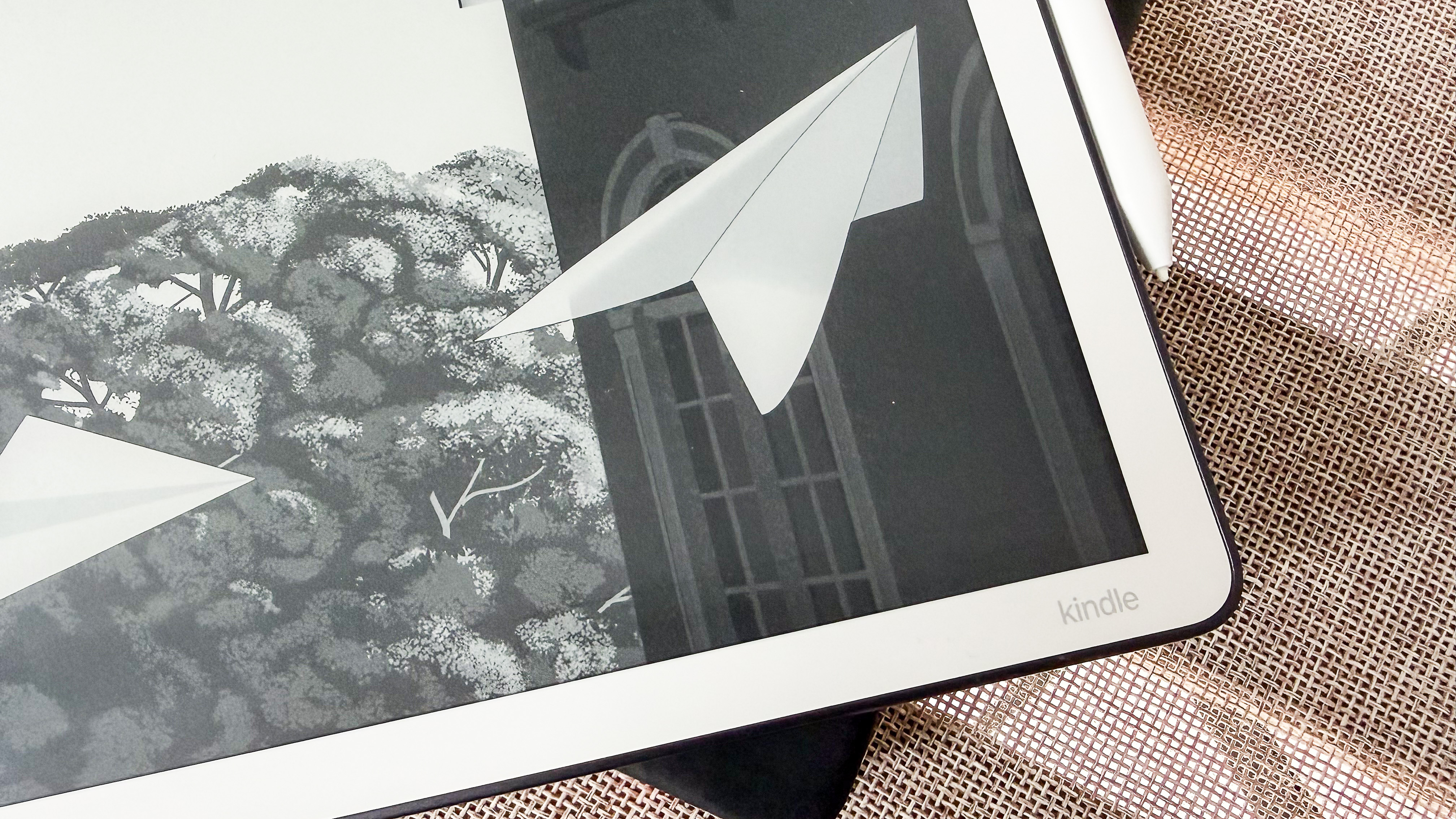 Branding on the bottom corner of the 3rd generation Kindle Scribe