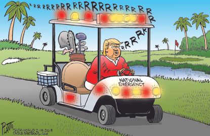 &nbsp;&nbsp;Political&nbsp;Cartoon&nbsp;U.S. Trump National Emergency border wall