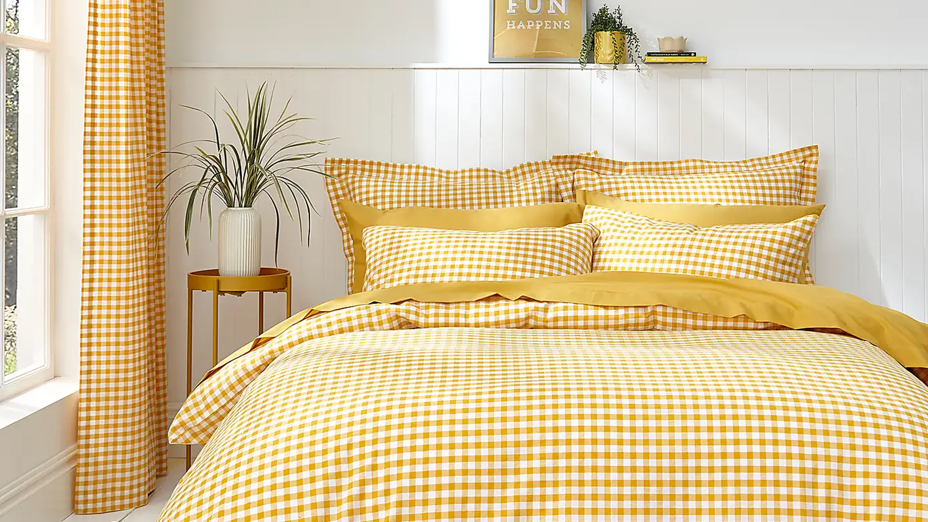 Dunelm Portloe Woven Gingham Duvet Cover Set