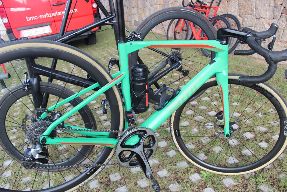 Cadel Evans has brought his own BMC bike with him to the team camp