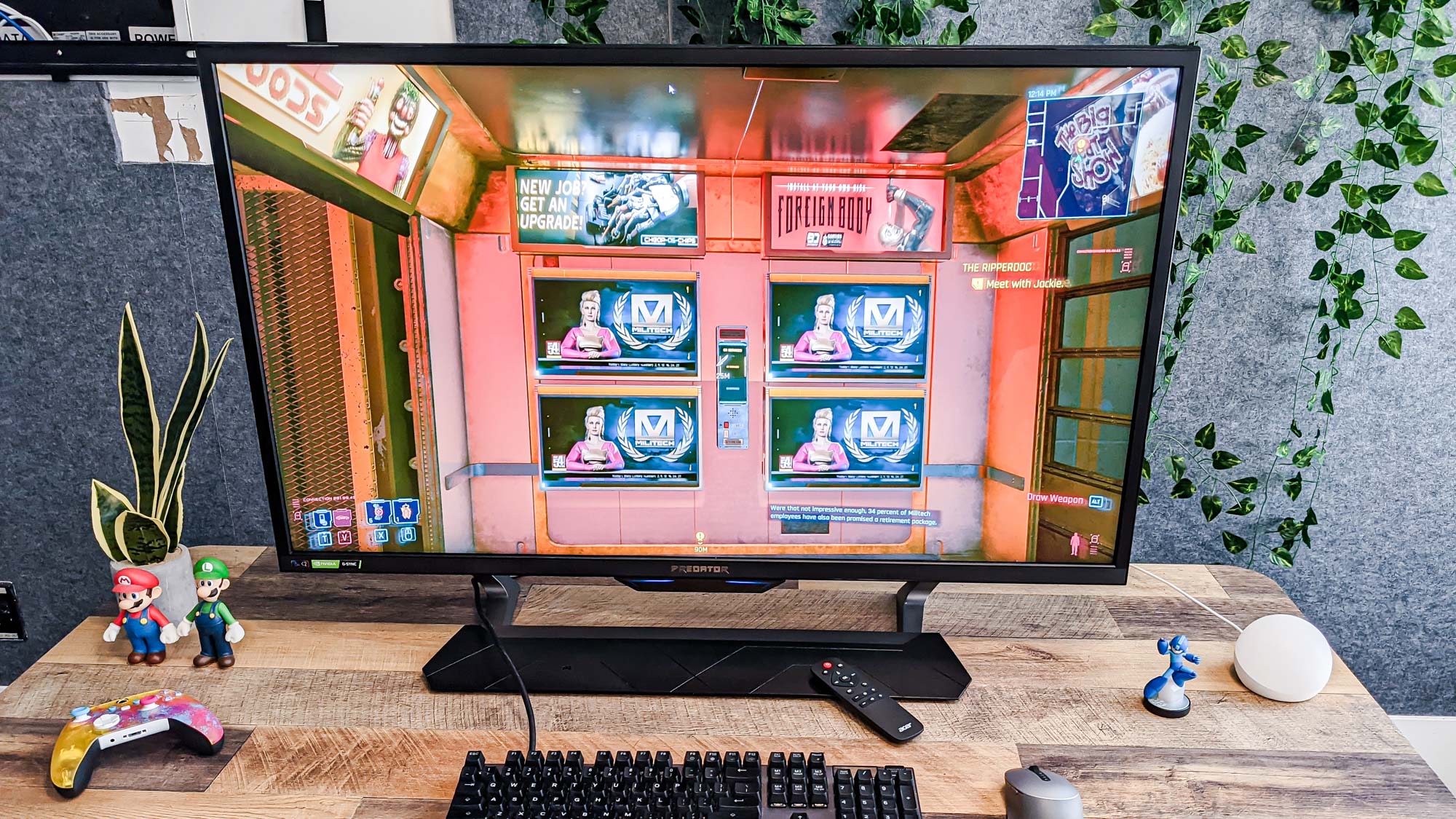 Acer Predator CG437K gaming monitor on the desk