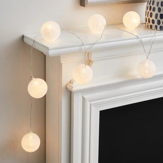 Dunelm Fabric Ball 10 LED String Lights