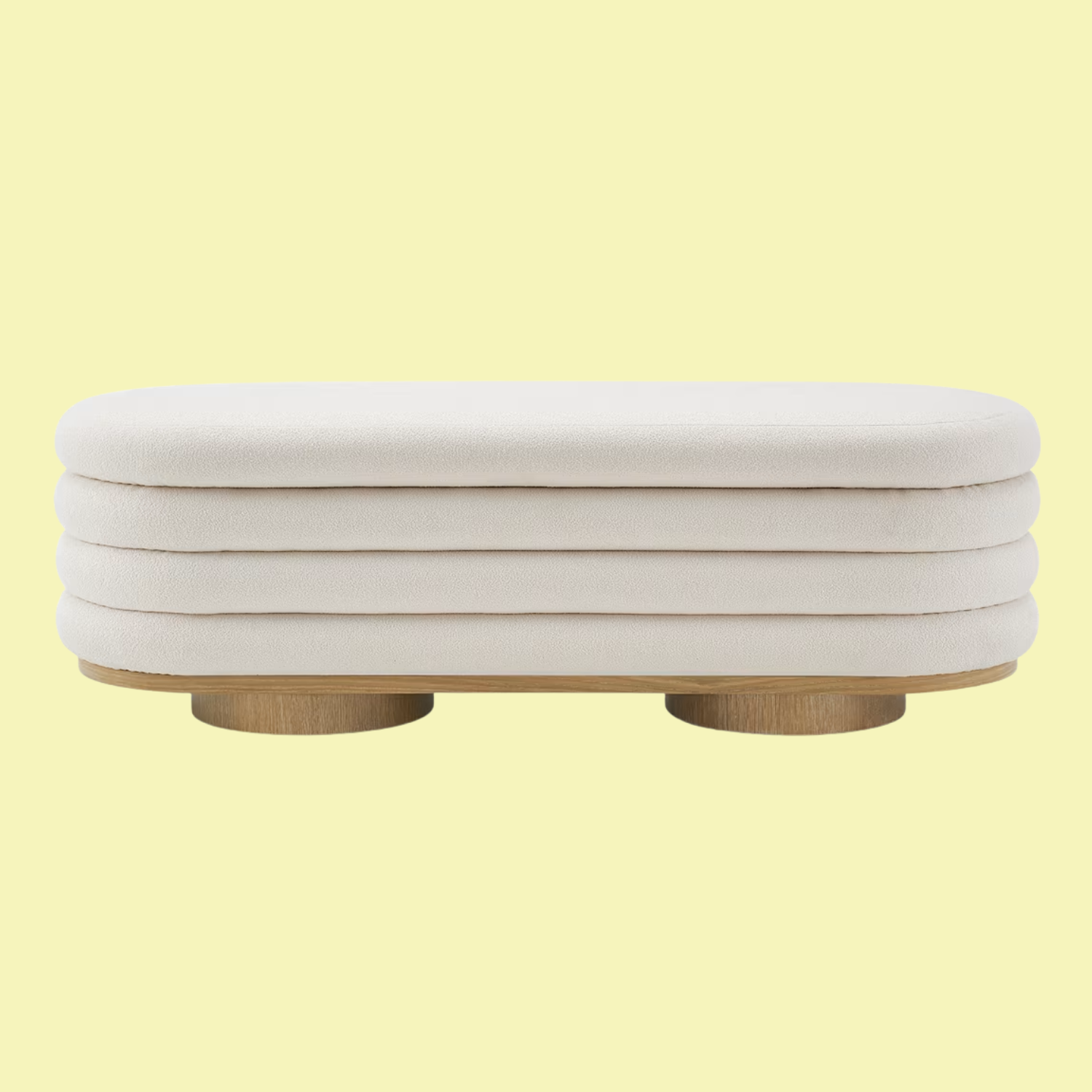 A stacked chalk storage bench