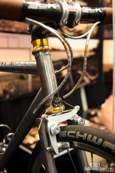 The extra lengthwise bit on this Naked all-road bike's head tube adds nothing in terms of structure but it's beautiful nonetheless.