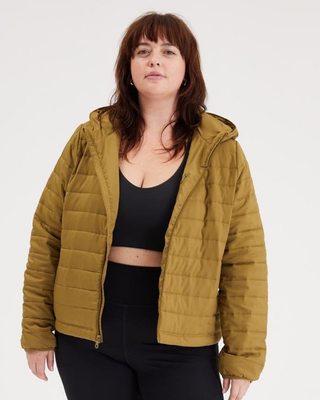 Girlfriend Collective Woodstock Hooded Packable Puffer
