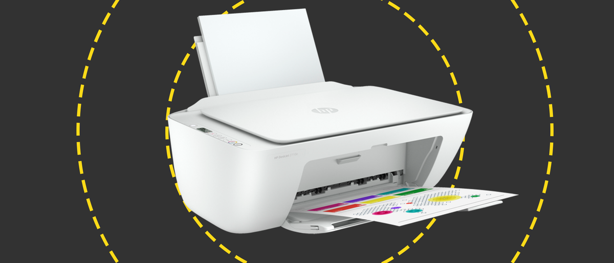 The HP Deskjet 2710e on the ITPro background