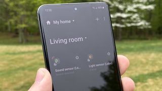 SmartThings app shows connected sensors from Upcycle