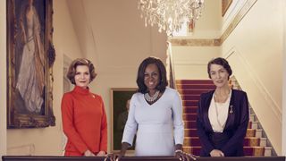 (L-R): Michelle Pfeiffer as Betty Ford, Viola Davis as Michelle Obama and Gillian Anderson as Eleanor Roosevelt in THE FIRST LADY