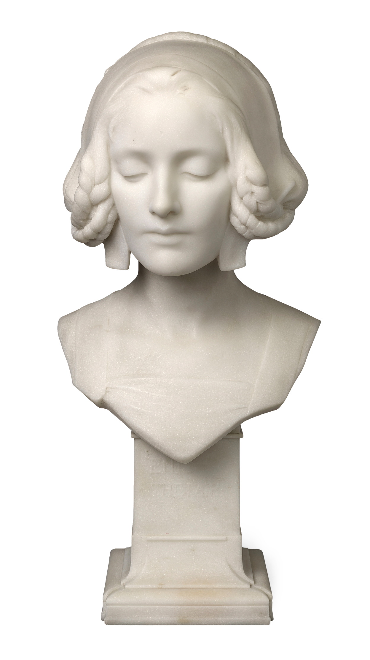 A bust of a young woman called Enid.
