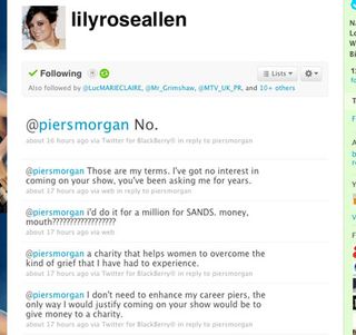 Lily Allen Piers Morgan - Lily Allen and Piers Morgan