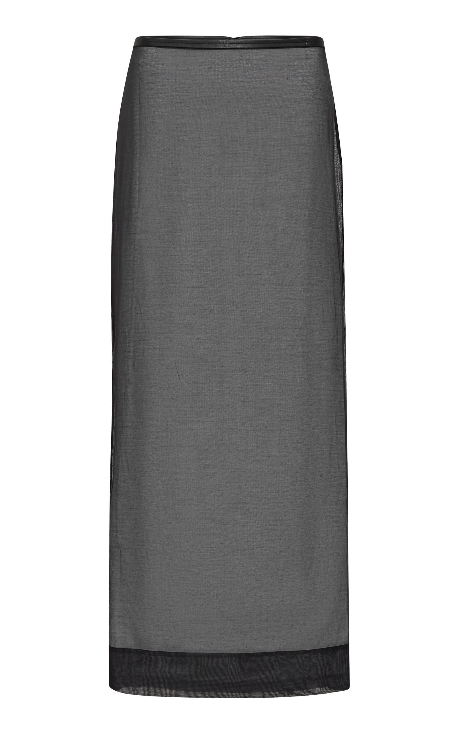 Organic Cotton-Silk Organza Maxi Skirt
